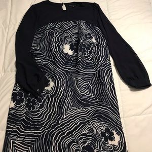 Eloquii size 14 navy and white dress